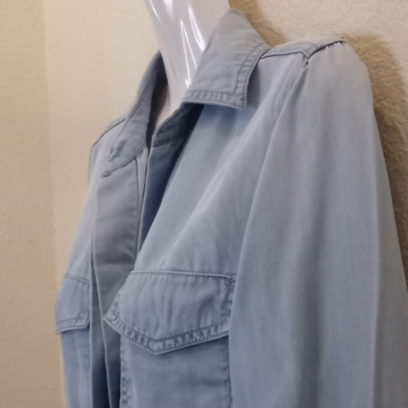 Sam Edelman Chambray Long Sleeved Top - Picture 3 of 14